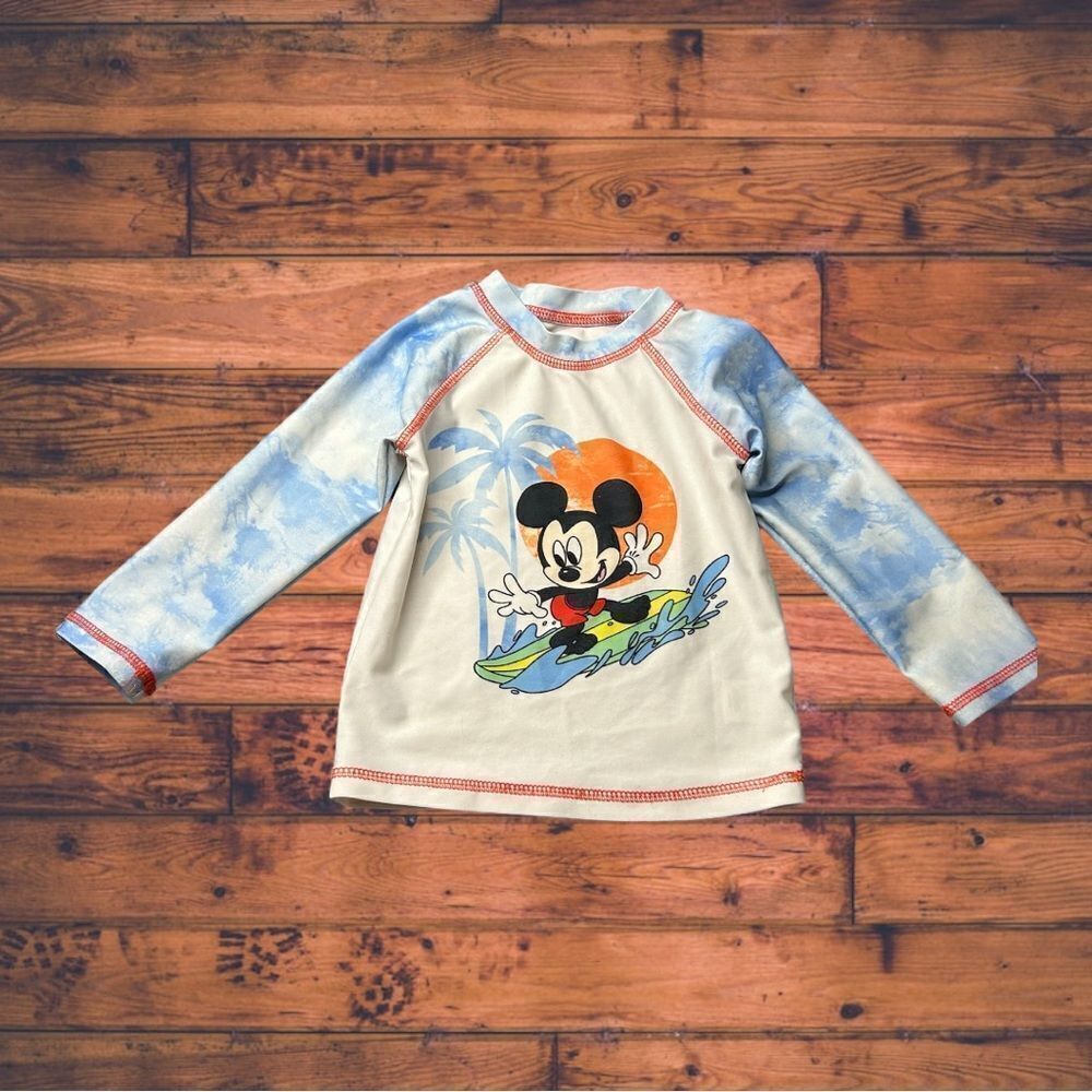 5 for $25🔥Baby Boy Size 18 Month Disney Junior Mickey Mouse Rashguard Shirt
